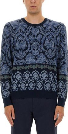Etro Blue Crew Neck Sweater