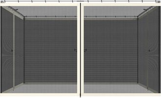 OUTSUNNY 4 paneles mosquitera carpa 335x0x207cm negro