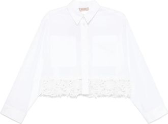 Twinset Wit Overhemd Set Stijlvol - Dames - Overhemden - Wit - XL - Overhemden