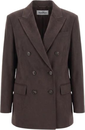 Max Mara Olimpia Blazer - Dames - Blazers - Bruin - 2XS - Wol - Jassen