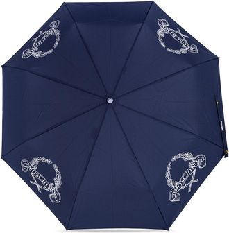 Moschino Folding Umbrella, Unisex, Navy Blue