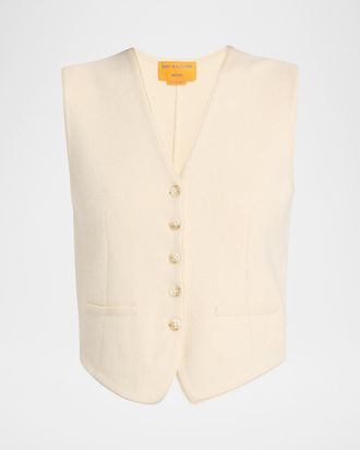 Guest In Residence Tailored Cashmere Vest