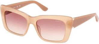 Guess Authentieke Stijlvolle Brillen Premium Kwaliteit - Dames - Zonnebrillen - Beige - 55 MM - Accessoires