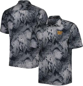 Tommy Bahama Mens Tommy Bahama Black Washington Commanders Coast Luminescent Fronds Camp IslandZone Button-Up Shirt at Nordstrom, Size Medium