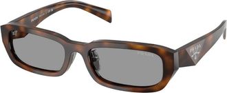 Prada Grey Rectangular Ladies Sunglasses PR B06SF 20D50Q 55