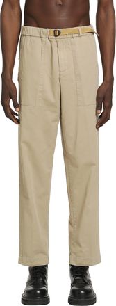 White Sand Belted Chinos in Cotton