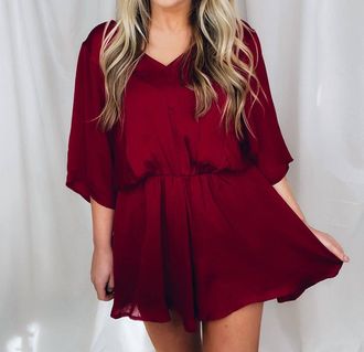Glam Lavish Arrival Romper In Red