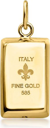 Ross-Simons Italian 14kt Yellow Gold Bar Pendant