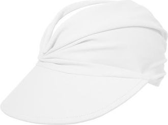 Lele Sadoughi Lisa Ruched Visor in White at Nordstrom