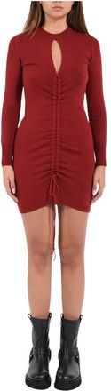 Akep Gebreide Jurk - Dames - Kleedjes - Rood - M - Kleedjes
