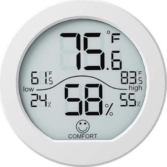 OEM Term&oacute;metro Higr&oacute;metro Digital, Calibraci&oacute;n De Precisi&oacute;n, Sensor De Temperatura Lcd, Con Registro De Temperatura M&aacute;xima Y M&iacute;nima, Blanco