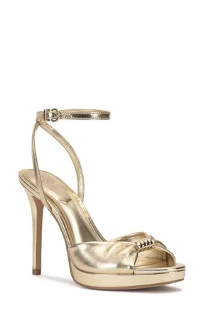 Vince Camuto Neala Ankle Strap Sandal in Egyptian Gold at Nordstrom, Size 8.5