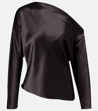 The Sei One-shoulder silk satin top