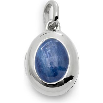 Monica Vinader Birthstone Locket Pendant in Sterling Silver /Kynite at Nordstrom