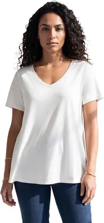 Roaman's Plus Size Ultimate Short Sleeve Swing Tee in White at Nordstrom, Size 32