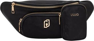 Liu Jo Tassen, Dames, Zwart, ONE Size, Logo-plaque Belt Bag