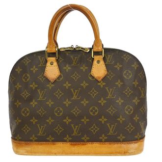 Louis Vuitton Alma Handbag Monogram Canvas Brown Canvas Handbag (Pre-Owned)