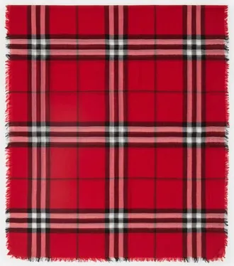 Burberry Wide Check Wool Scarf