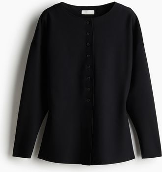 H&M Taillierter Cardigan - Schwarz