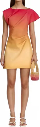 Acler Fencott Mini Dress In Orange