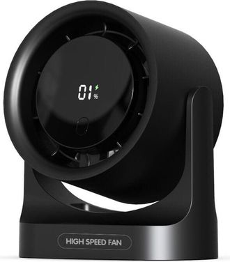 OEM Ventilador De Mesa Usb, Potente Hasta 6 M/s, Pantalla Led, 5 Velocidades, Rotaci&oacute;n De 360&deg;, Mini Ventilador Silencioso, Port&aacute;til Para Casa, Oficina, E