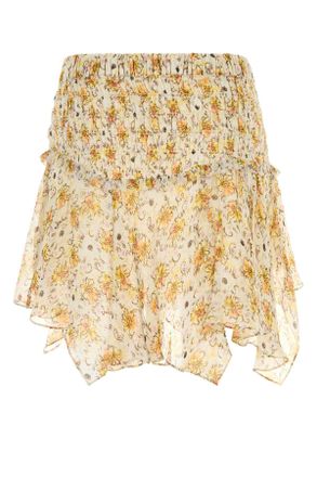 Isabel Marant Printed Viscose Skirt - Yellow