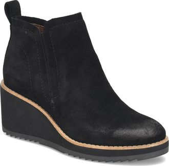 S&ouml;fft Emeree SF0049021 Boots WomensB Black Suede Wedge Ankle Chelsea Hawk2845