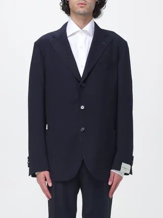 Borrelli Napoli Single-Breasted Wool and Cashmere Blazer with Peak Lapels