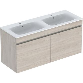 Keramag Geberit Renova Plan Set Con Lavabo Doble Y Mueble Bajo Lavabo, 2