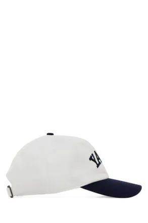 Sporty & Rich Mens White Cotton Yale Baseball Cap Whitedarknavy Exterior: Cappelli Hat