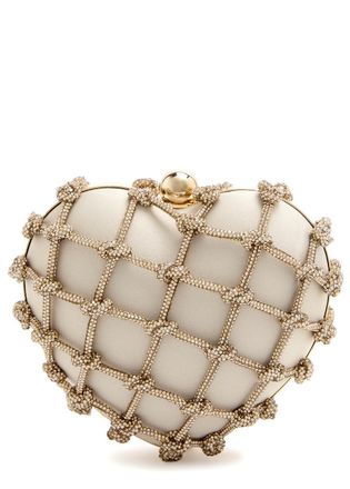 Rosantica Cupido Nodi Crystal-embellished Satin Cross-body bag - Grey - One Size