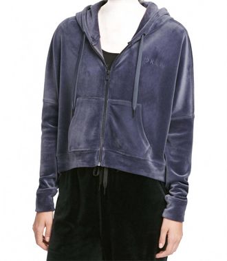 DKNY Sport Velour Full-Zip Hoodie In Odyssey