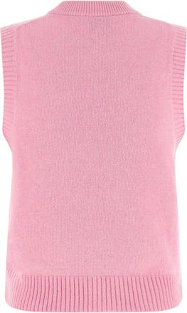 Ganni Intarsia Strawberry & Daisy Tank Top - Pink