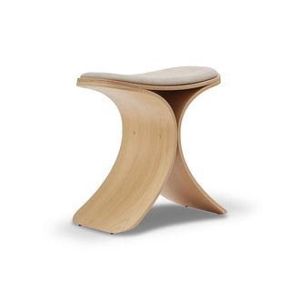 Gejst Luno Hocker Oak / Beige Textile