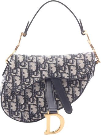 Dior Pre-owned Dior Mini Oblique Canvas Saddle Bag Ladies OY7W1OJCY6L6W6TR