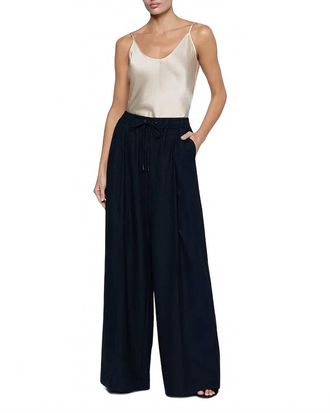 L'agence Womens The Connie Drawstring Trouser In Midnight Lurex