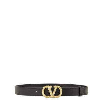Valentino Garavani Dames, Accessoires, Zwart, Maat: 80 CM Leer