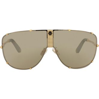 Philipp Plein 69mm Shield Sunglasses in Gold Gold Gold at Nordstrom Rack