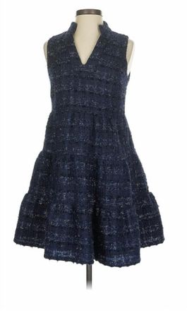 Sail to Sable Womens Sparkle Tweed Dress In Navy