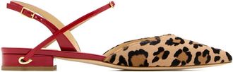 Jennifer Chamandi Vittorio animal-print slingback-strap pumps - women - Calf Hair/Calf Leather/Calf Leather/Rubber - 37 - Neutrals