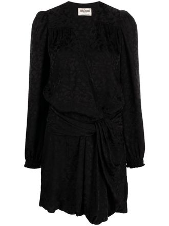 Zadig&Voltaire Abito corto Recol leopardato - Nero