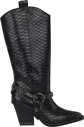 Alma En Pena Laars hak textuur details - Dames - Cowboylaarzen - Zwart - 38 EU - Schoenen