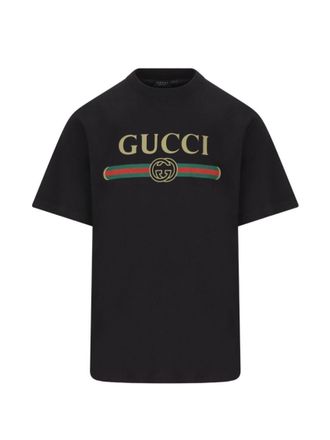 Gucci Black Regular Logo T-Shirt