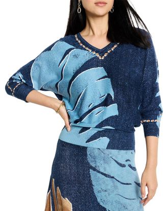 Nic+Zoe Nic+Zoe Twilight Front Easy V-Neck Sweater