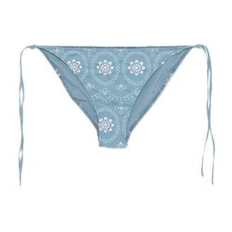 MC2 Saint Barth Bikinis, female, Blue, Size: L Lower Virgo Swimsuit With Closure