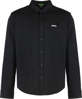 BOSS Camicia in piqu&eacute; - Nero