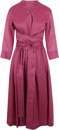 Max Mara Overhemdjurk met Strikceintuur - Dames - Casual kleedjes - Roze - S - Kleedjes