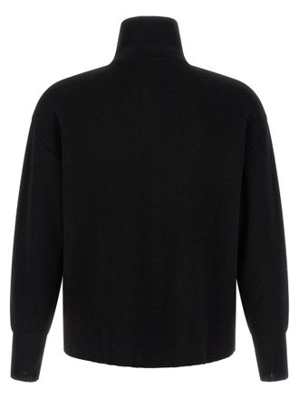 Maryya Virgin Wool Zip Cardigan - Black
