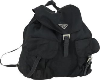 Prada Pre-owned Vintage Nylon Rugzak - Dames - Vintage Rugzakken - Zwart - ONE Size - Nylon - Vintage