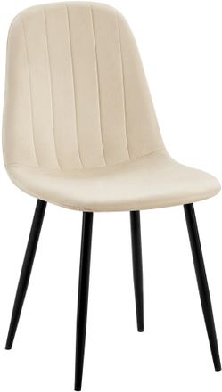 Clp Silla De Comedor Baxter En Terciopelo Crema